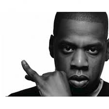 Black-and-white portrait of JAY-Z